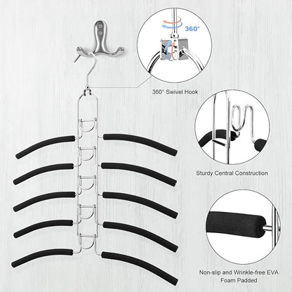 Space Saving Clothes Hangers, Anti-Slip Foam Padded Shirt Suit Hanger - Image 2