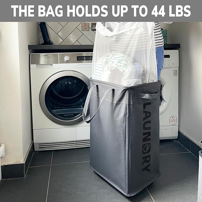 Goodpick Laundry Basket with Wheels, Laundry Hamper with Removable Wash Bag - Image 6
