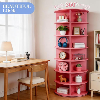 7-Tier Rotating Shoe Rack Tower, 360° Spinning Shoe Storage Organizer, Lazy - Image 7