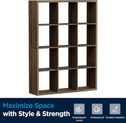 12-Cube Storage Organizer, Wooden Cube Shelf Bookcase - Image 8