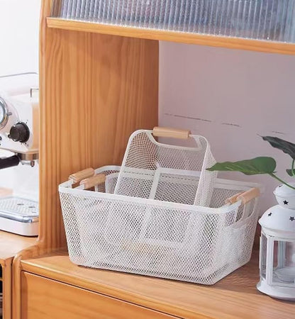 AJIODA Metal Mesh Steel Basket, Medium Wire Storage Organizer Basket - Image 7