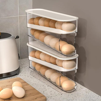 Auto Rolling Egg Holder for Fridge, Egg Dispenser/Organizer/Storage/Container - Image 6