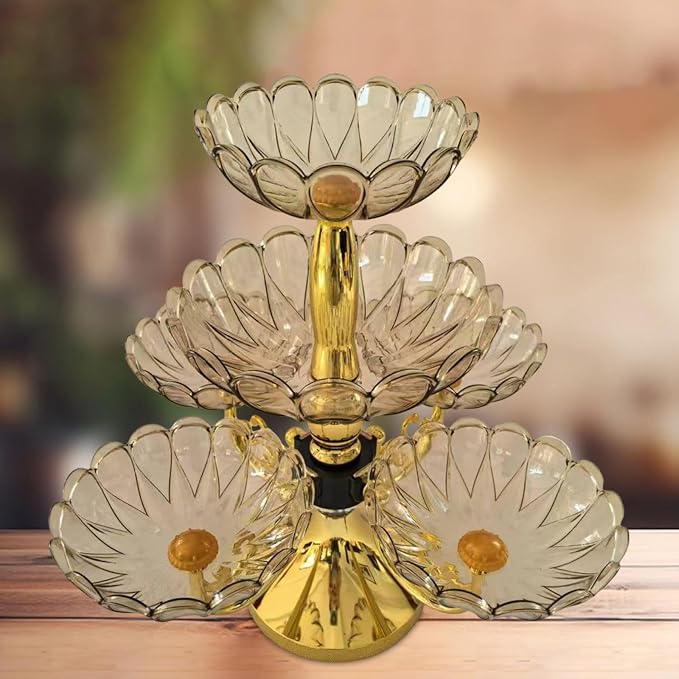 Flower Shape Appetizer Platter Divided Serving Dishes Fruit Bowl Dried Fruit - Image 3