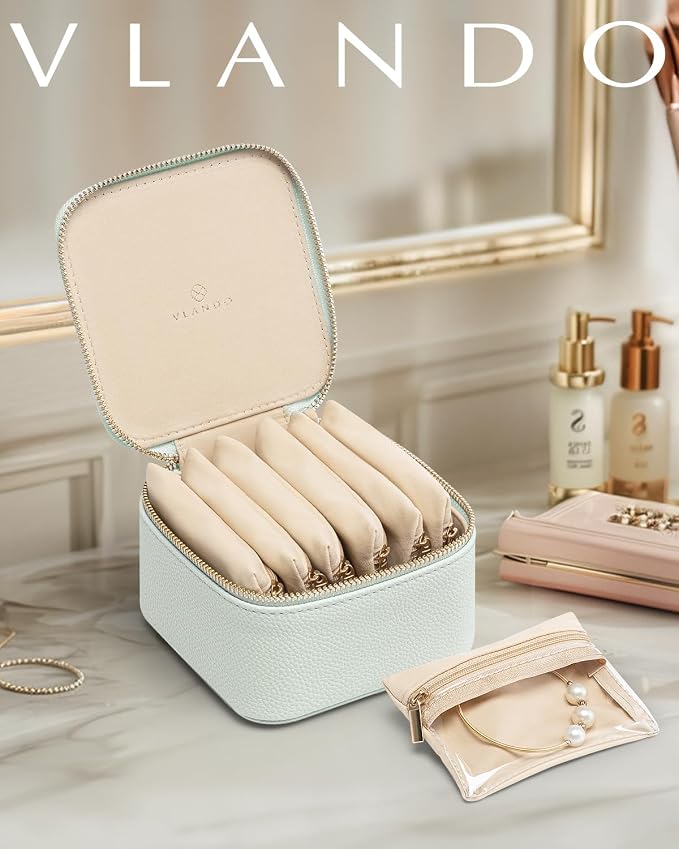 Vlando Travel Jewelry Box, Jewelry Travel Case - Image 2