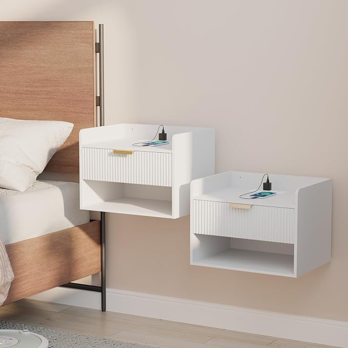 Arbuxzuy Floating Nightstand Set of 2 by Arbuxzuy