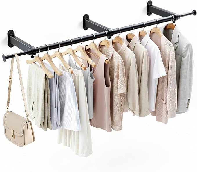 Luxspire Wall Mounted Clothes Rack, Industrial Pipe Clothing Rack, Laundry Room by Luxspire