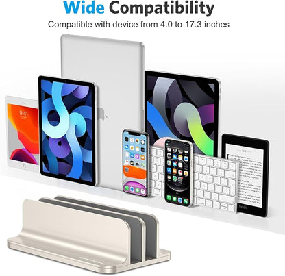OMOTON Vertical Laptop Stand, Desktop Aluminum Mac Book Stand - Image 3
