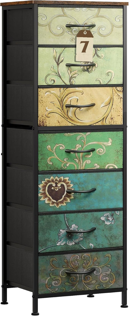 WLIVE Tall Dresser for Bedroom, 7 Drawer Dressers & Chests of Drawers, Fabric by WLIVE