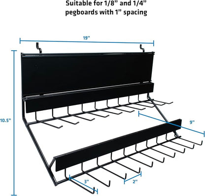 Century Drill & Tool, 2-tier pegboard rack space saver #03198 – perfect - Image 4