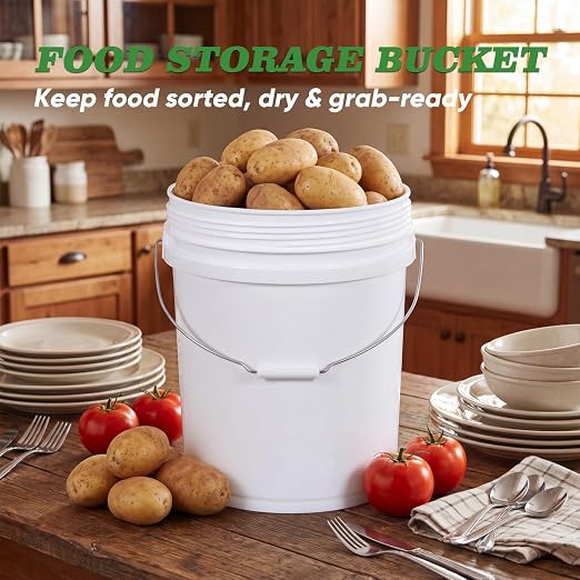 DEMORA 5 Gallon Food Grade Plastic Bucket - Image 3