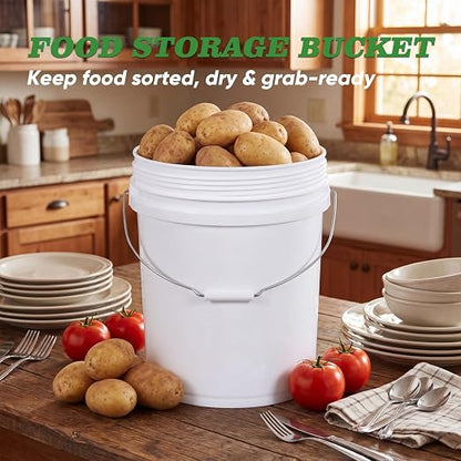 DEMORA 5 Gallon Food Grade Plastic Bucket - Image 3