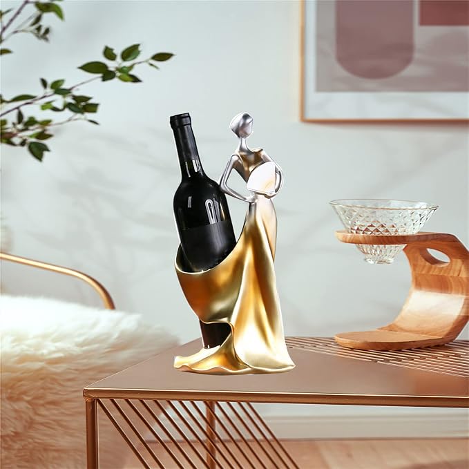Artpaul Wine Bottle Holder Beauty Lady Statue Wine Bottle Stand Lady Wine Rack - Image 4