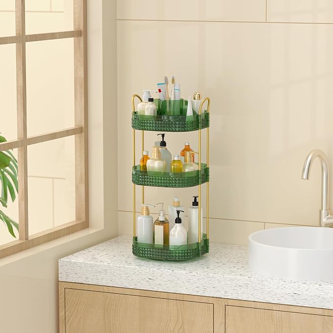 Rotating Makeup Organizer for Vanity 3 Tier, Perfume Organizer - Image 7