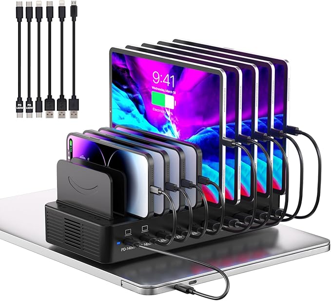 620W Charging Station for Multiple Devices, 10-Port USB C Fast Charger Station by Homepage
