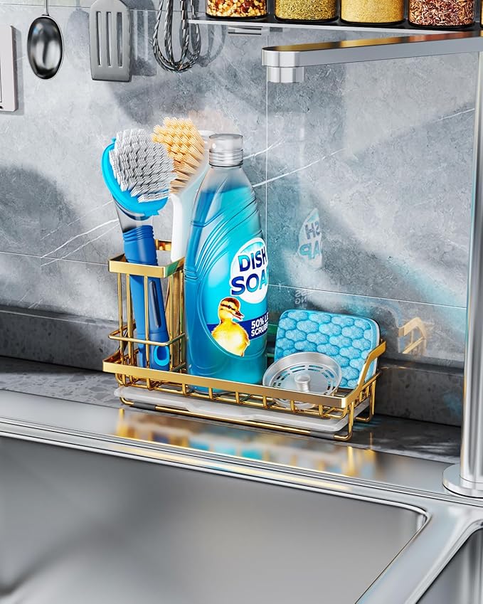 Consumest Sink Caddy, Kitchen Sponge Holder - Image 7