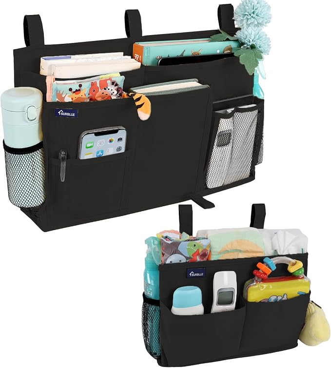 Surblue Bedside Caddy Bunk Bed Storage Organizer Hanging Pockets by SURBLUE