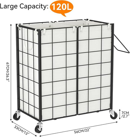 WOWLIVE Double Laundry Hamper - Image 4