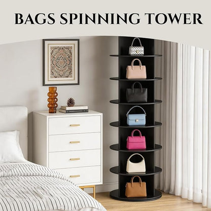 7-Tier Rotating Shoe Rack Tower, 360° Spinning Shoe Storage Organizer, Lazy - Image 5