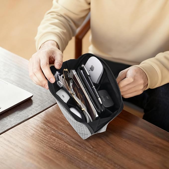 simtoper Small Electronics Organizer Travel Case – Slim Travel Cable Pouch - Image 5
