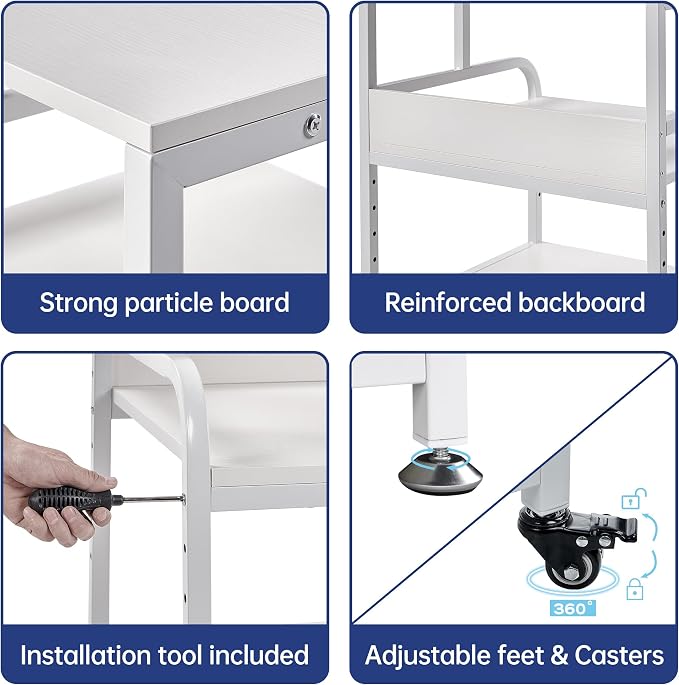 Printer Stand, 25.6" x 23.6" x 30.9" Extra Large Printer Table - Image 8