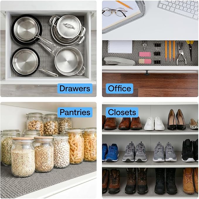 GORILLA GRIP powerGRIP Drawer Shelf and Cabinet Liner, Thick Strong Hold - Image 9