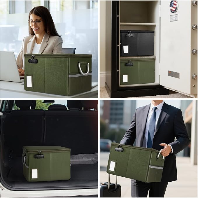 TOMKID 5200°F Fireproof Document Box, Fire Important Document Organizer - Image 5
