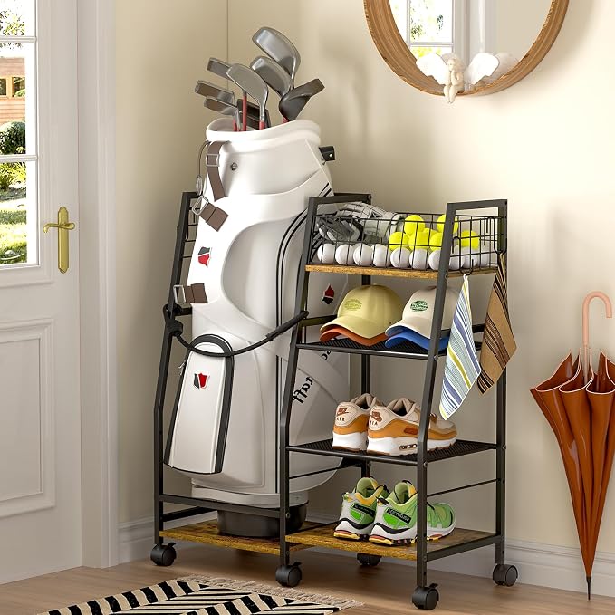 Golf Bag Garage Storage Rack by DAOUTIME