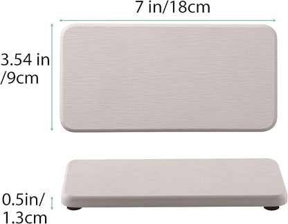 2 Pcs Water Absorbing Stone Trays, Kitchen/Bathroom Sink Soap Dish, Diatomite - Image 3