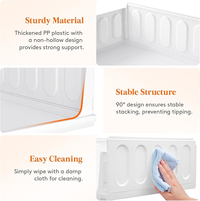 Lifewit 20 Pack Stackable Closet Organizers and Storage Basket - Image 6