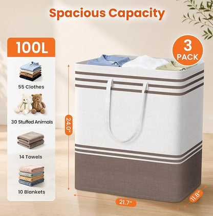 TranquilRelax 3-Pack Laundry Basket - Image 2