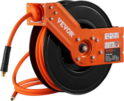 VEVOR Retractable Air Hose Reel 3/8 IN x 50 FT Hybrid Air Hose Max 300PSI | 5ft - Image 11