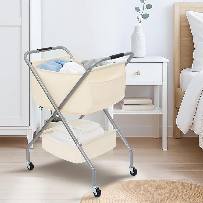 STORAGE MANIAC Collapsible Laundry Cart - Image 7