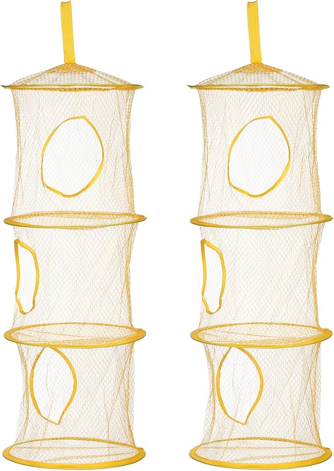 uxcell 2Pcs Mesh Hanging Storage Basket by uxcell