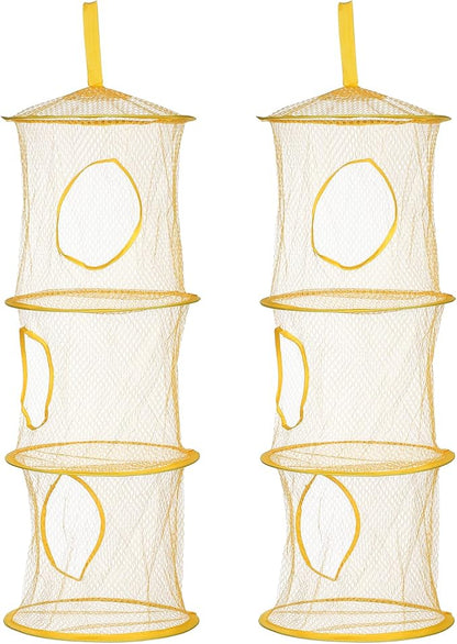 uxcell 2Pcs Mesh Hanging Storage Basket by uxcell