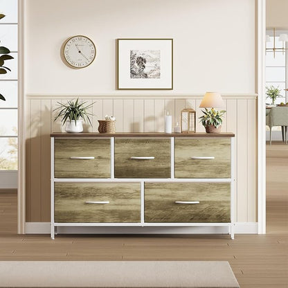 OLIXIS 5 Drawer Dresser for Bedroom, Storage Organizer Unit for Closet | Chest - Image 7