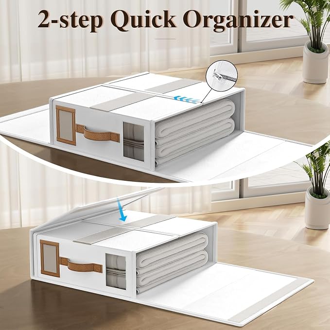 4 Pack Bed Sheets Organizers And Storage, Sheets Set Folder Keeper - Image 5