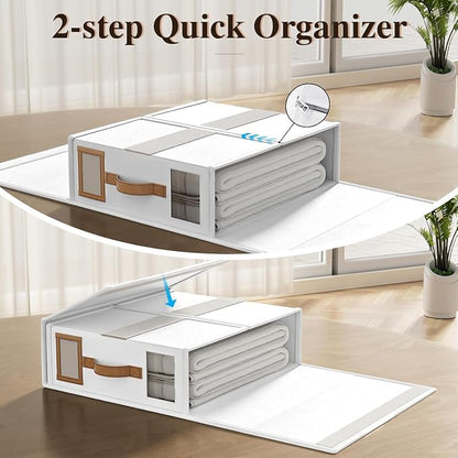 4 Pack Bed Sheets Organizers And Storage, Sheets Set Folder Keeper - Image 5
