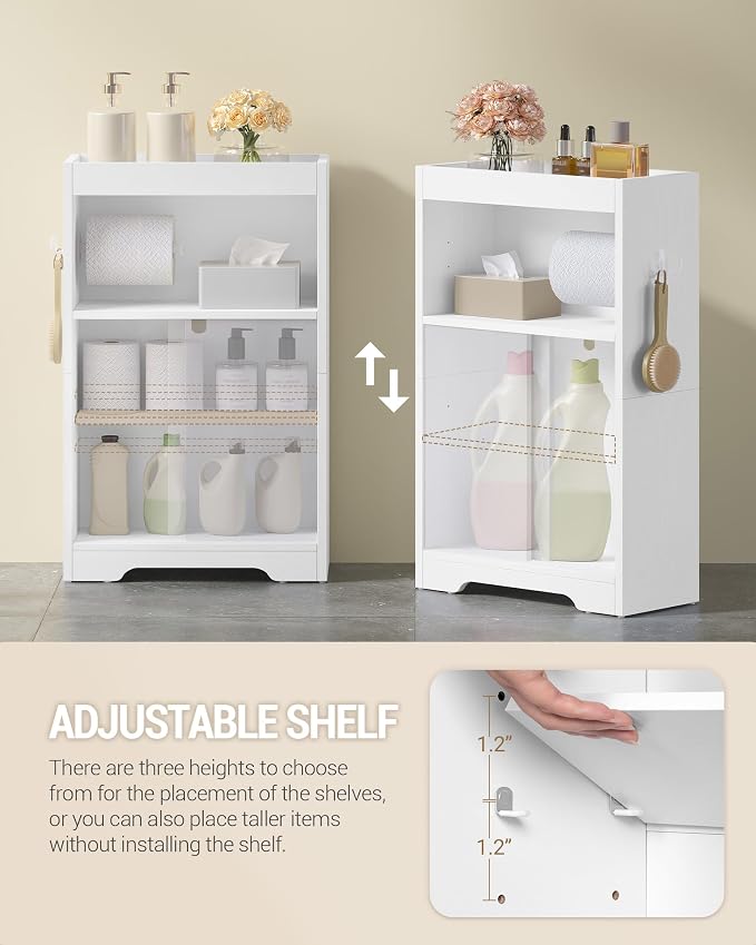 Hzuaneri Slim Bathroom Storage Cabinet, Toilet Paper Cabinet | Toilet Paper - Image 6