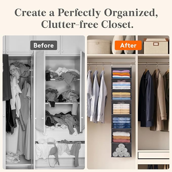 Lifewit 7 Tier Hanging Closet Organizer and Storage - Image 7