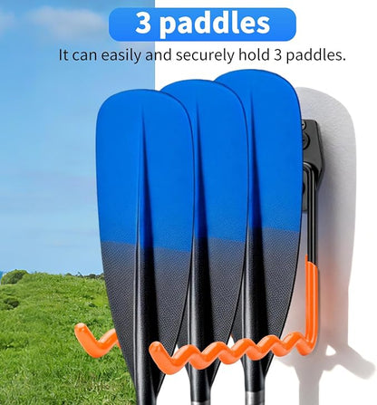 Plus tard 2 Pcs Kayak Paddle Holder, Wall-Mounted Hook - Image 3