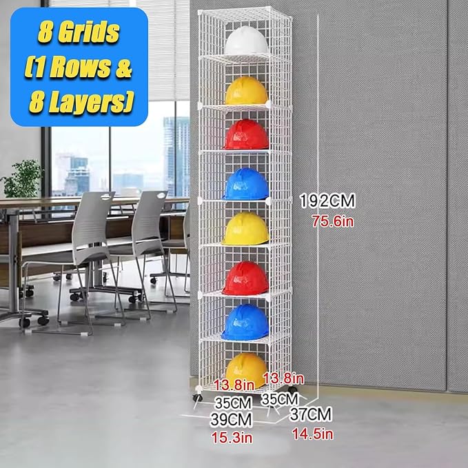 Stackable Safety Helmet Storage Boxes, Large Adjustable Hard Hat Placement - Image 2