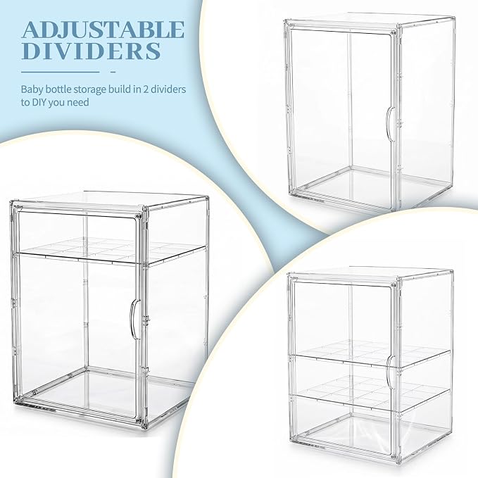 Baby Bottle Organizer, 3 Tier Bottle Storage Organizer Baby | Acrylic Bottles - Image 5