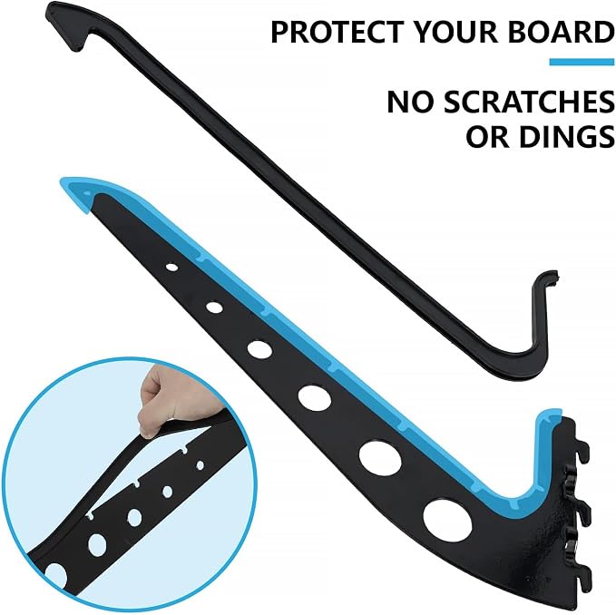 4 Board Surf Rack Wall Mount for Surfboard, Snowboard Storage Adjustable Wall - Image 4