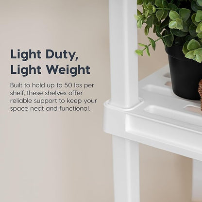 IRIS USA 4-Shelf Light Duty Plastic Storage Shelves, 200lb Capacity, Medium - Image 4