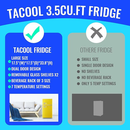 3.5 Cu.ft Fridge Dorm Fridge Refrigerator - Image 5