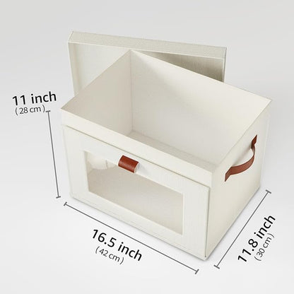 2-Pack Large Storage Bins with Lids, Stackable&Collapsible Closet Storage Bins - Image 3