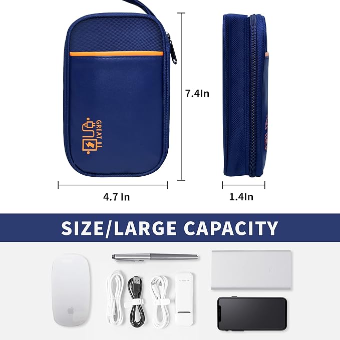 Lcsmaokin Travel Cable Organizer Bag Pouch Electronic Accessories Carry Case - Image 4