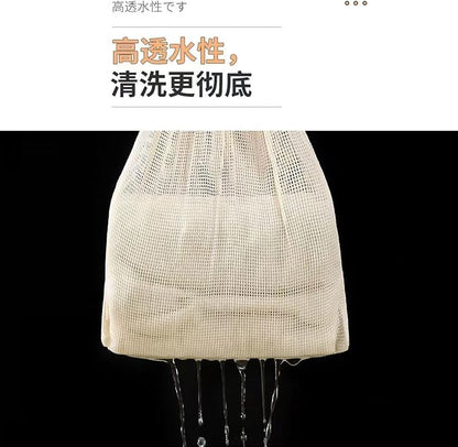 Cotton Mesh Laundry Bags, Clothes and Shoes, Natural Breathable Washer and - Image 8