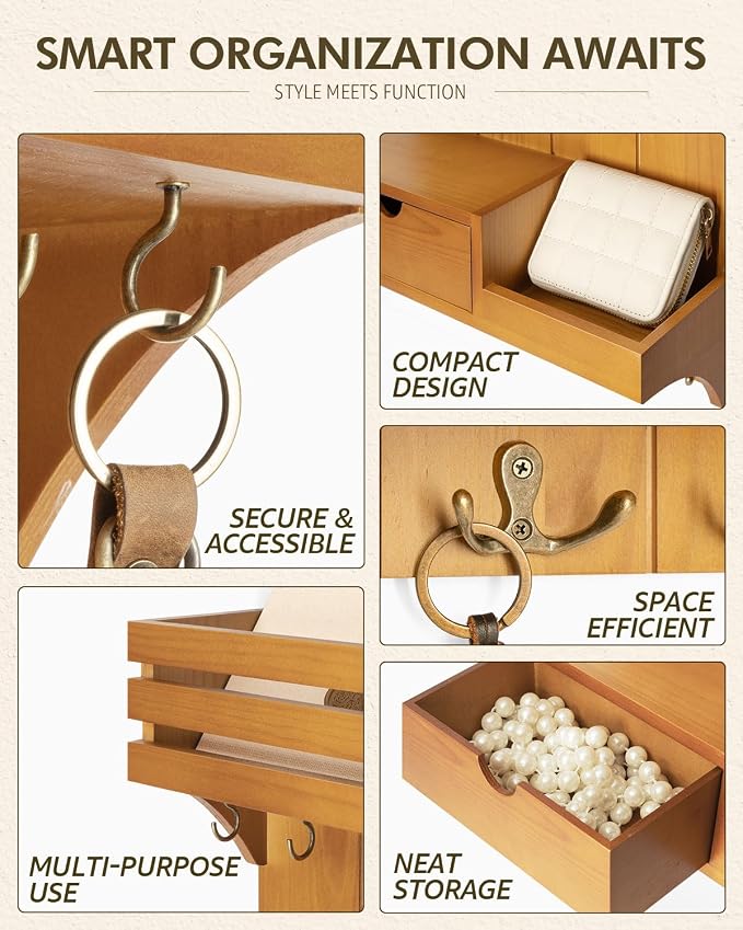 Rebee Vision Farmhouse Key Holder Wall Mount - Image 5