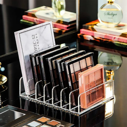 Vowcarol Eyeshadow Palette Organizer, Acrylic 7-Section Divided Makeup Palette - Image 6